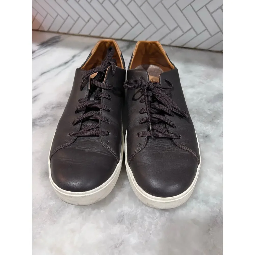 Olukai Laeahi LII Leather Sneakers Men’11 Brown Lace Up Casual Shoes 10455-4848 - Picture 8 of 10